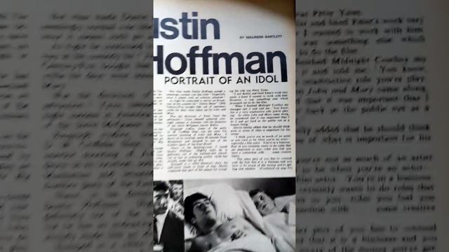 Dustin Hoffman 1969 article the cutting edge official film archive