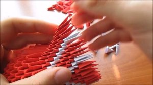 How to make a 3D origami Heart Peacock