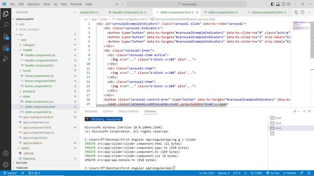Angular Tutorial | E10 | Add Slider design | Bootstrap | 2023 | Front End Development смотреть онлайн
