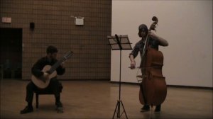 Duet for classical guitar and double bass in d-