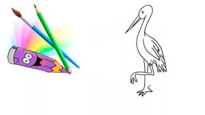 Как нарисовать цаплю Рисуем вместе с нами
