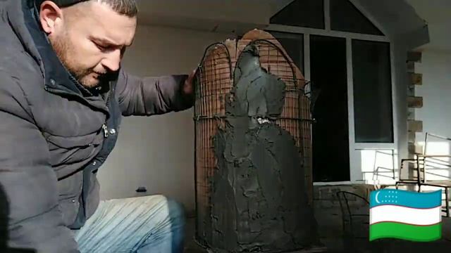 Как сделать мусорку виде пенька из арт бетона своими руками. смотреть онлайн