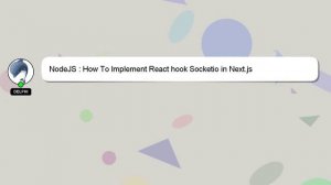 NodeJS : How To Implement React hook Socketio in Next.js