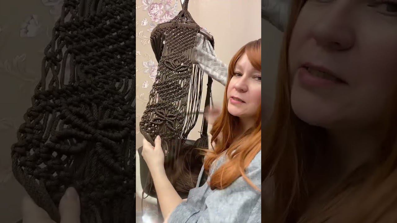 Почему я вешаю платок. Это контрастный фон для видеоурока по плетению гамака шатра садовые качели