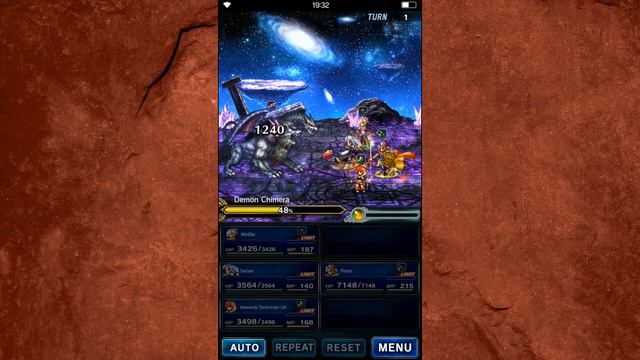 Firion VS Demon Chimera | Minfilia, CG Lid, & Setzer | FFBE смотреть онлайн