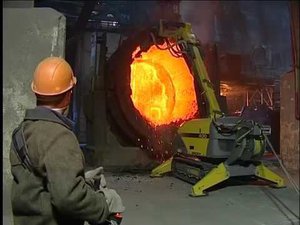 Робот разрушитель Brokk в ЭСПЦ ОАО 'ОЭМК', Старый Оскол