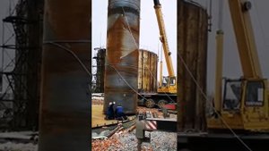 Монтаж вертикального резервуара РВС