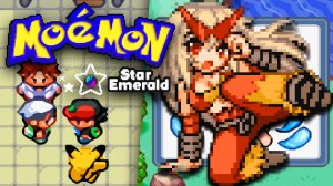 Moemon Star Emerald - GBA ROM Взломайте более 800 Moemon с помощью Mega Evolution, новой карты и