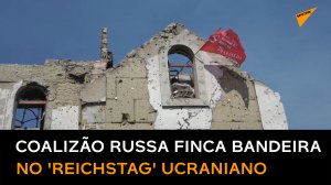 Coalizão russa finca Bandeira da Vitória em posto de comando da Ucrânia na 'fortaleza de Peski'