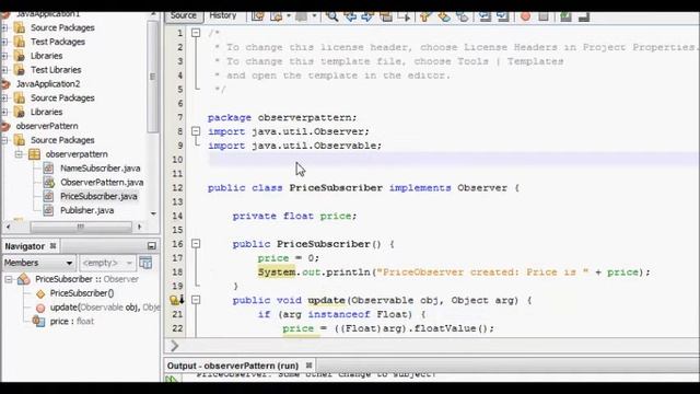 Programming Interview: Design Pattern: Observer Pattern Observer and Observable class Java