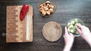 СОЧНЫЕ и очень вкусные ЗАПЕЧЕННЫЕ ОВОЩИ в духовке на шпажках. Очень простой рецепт*My SALAD