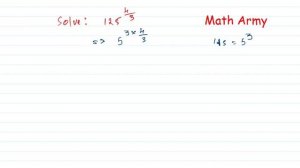 Solve: 125^(4/3)