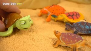 Rise of the Teenage Mutant Ninja Turtle Giant figure transform! Defeat big dinosaurs!#DuDuPopTOY