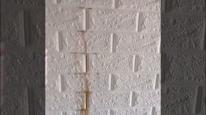 Самоклеящиеся 3d панели. Поклейка белого кирпича