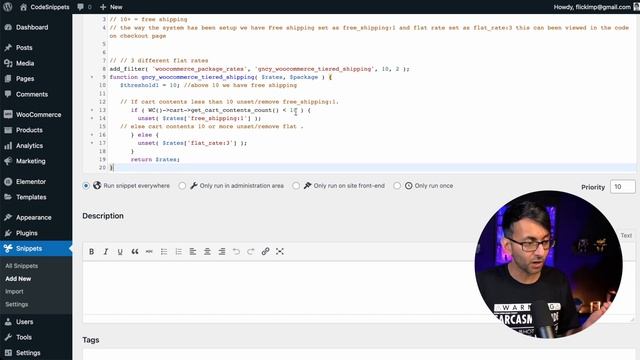 Free Shipping based on the WooCommerce Cart Items - Code Snippets - CodeSnippets Wordpress