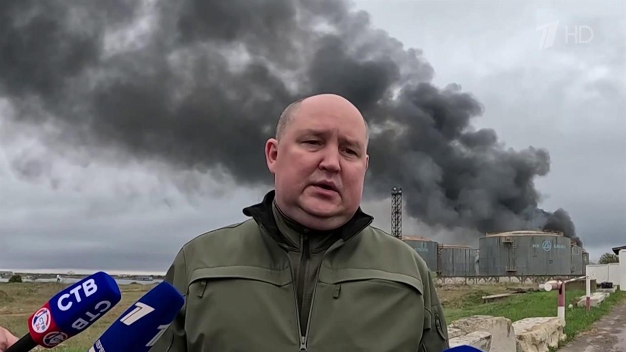 Пожар на нефтебазе в Севастополе ликвидирован