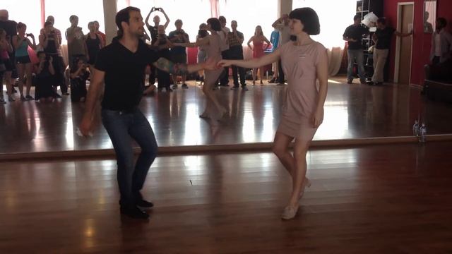 Dance Tel Aviv Lindy Hop workshops with Sharon and Juan - workshop 1 смотреть онлайн