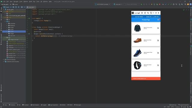 Flutter Shopping Cart With GetX Using Shared Preference and Sqlite | Part-1 |Flutter Bangla Tutoria