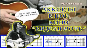 Видели ночь Аккорды ? Виктор Цой Группа Кино ♪ Разбор песни на гитаре ♫ Гитарный Бой