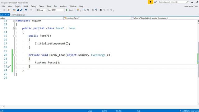 How To Set Focus On TextBox In C# Windows Forms | All Possible Cases смотреть онлайн