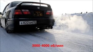 Звук выхлопа банки 63мм "Турбостиль" Honda Accord SIR