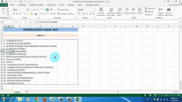 TUTORIAL EXCEL 2013 - INTRODUCCION - VIDEO 1 смотреть онлайн