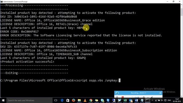 office 365 product key reactivate issue, clear old key and enter new using cmd смотреть онлайн
