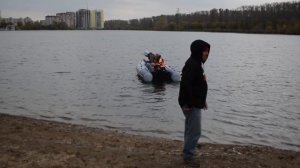 Фрагмент съемки видео обзора РИБ лодки АЭРО  Победа 350