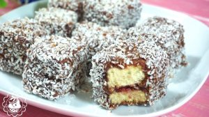 Ламингтон   шоколадное торт пирожное!!! простые рецепты