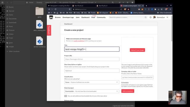 Renpy 8.1 web platform HTML5 + Itch.io publishing tutorial (2023)