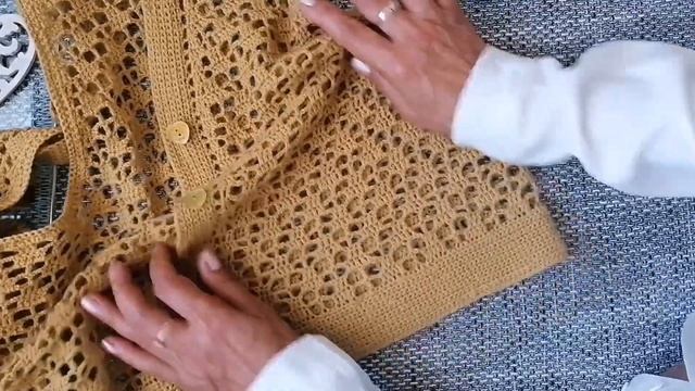 ЖИЛЕТ КРЮЧКОМ с американской проймой . Описание хода работы. Схемы смотреть онлайн