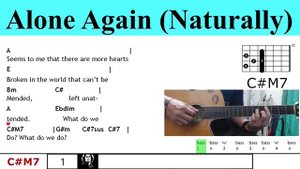 Alone Again (Naturally) by Gilbert O'Sullivan - Guitar Chords & Lyrics  @TeacherBob