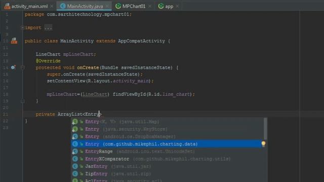 002 Line Chart : MP Android Chart Tutorial смотреть онлайн