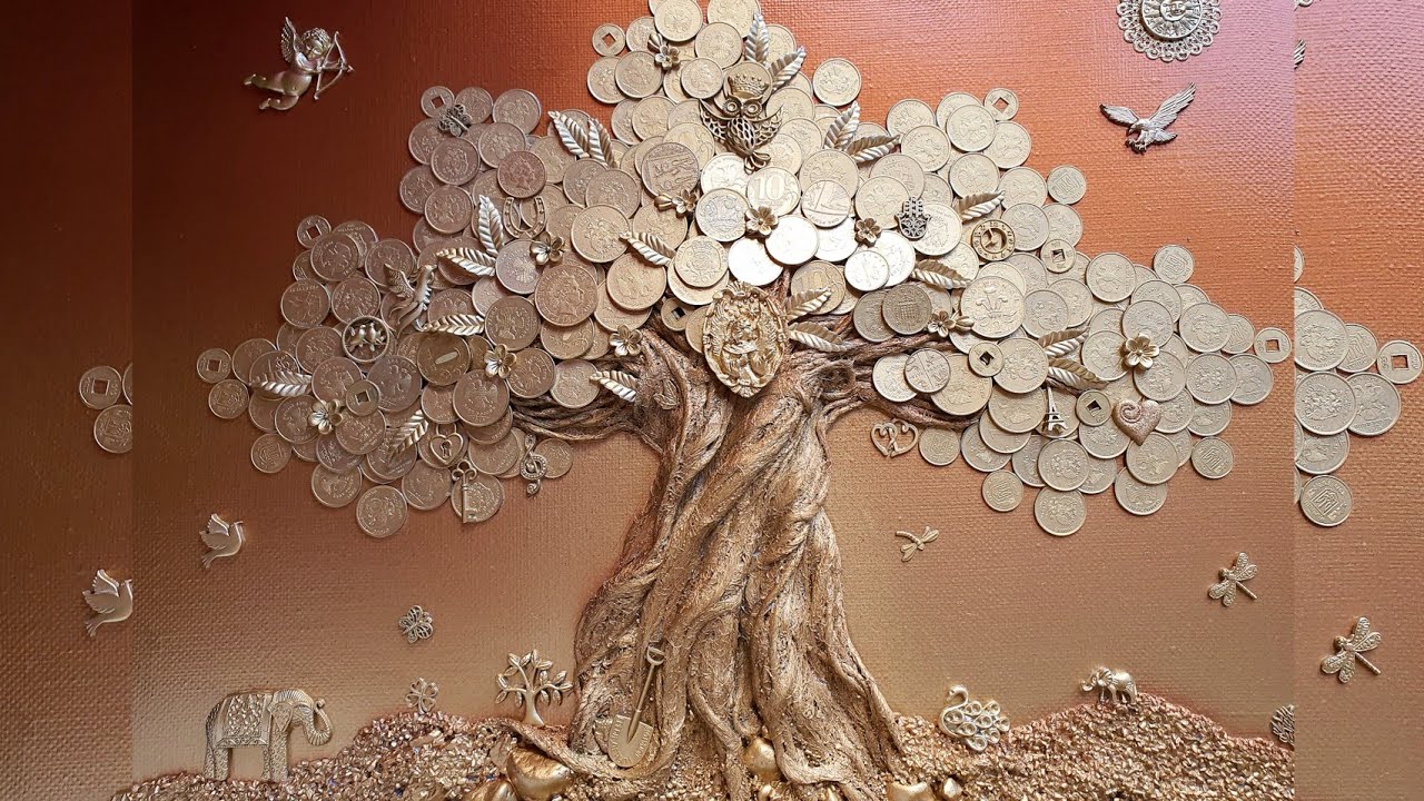 Березка деньги. Денежное дерево фен шуй картина. Дерево из монет. Дерево с монетами. Денежное дерево с монетами.