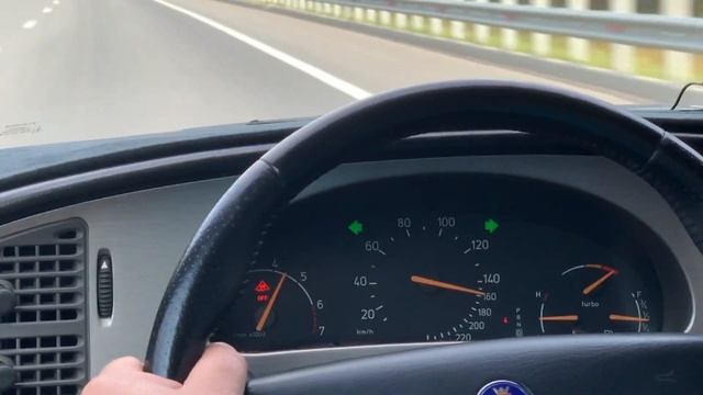 Тест разгона СААБ 9-5 (Saab 9-5), 2005 г/в, в ручном режиме - 1 часть смотреть онлайн