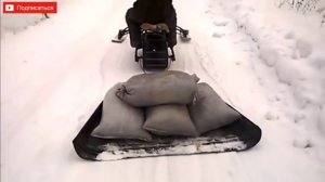 САМОДЕЛЬНЫЙ СНЕГОХОД ИЗ ПИЛЫ ДРУЖБА !