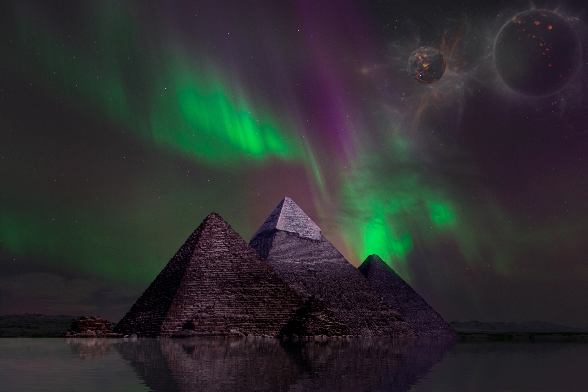 египетские пирамиды из космоса