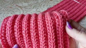 #ШАРФИК узором ГРАНЕНАЯ РЕЗИНКА