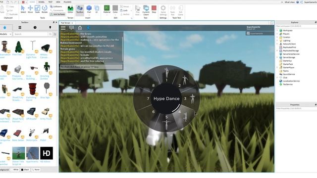 Roblox Studio Flat Terrain Grass Test смотреть онлайн