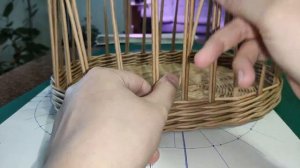Урок плетения из бумажной лозы №12 - Узор "ситец" в боковых стенках