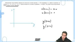 Материальная точка начинает двигаться по плоскости в момент времени t = 0 - №22609
