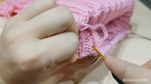 Вязаный подклад спицами