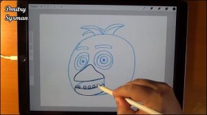 How to draw Chica, FNAF, Как нарисовать Чику