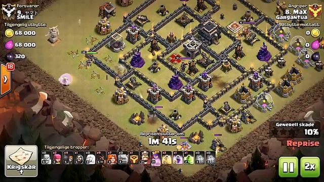 Gargantua knocks down Samurai's!! Gargantua vs Smile: Town hall 10/9 3* attacks смотреть онлайн