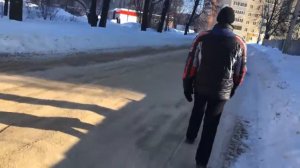 С наступающим морозным с праздником 23 февраля прогулка по городу Глазов Удмуртия