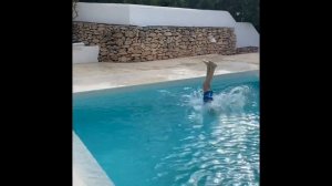 pool jump and acrobatics challenge