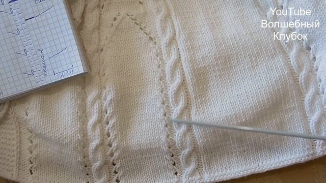 ВЯЗАНЫЙ ПРИТАЛЕННЫЙ ЖАКЕТ СПИЦАМИ С АЖУРНЫМ УЗОРОМ И КОСАМИ. ЭКСПРЕСС МАСТЕР-КЛАСС WOMEN'S CARDIGAN