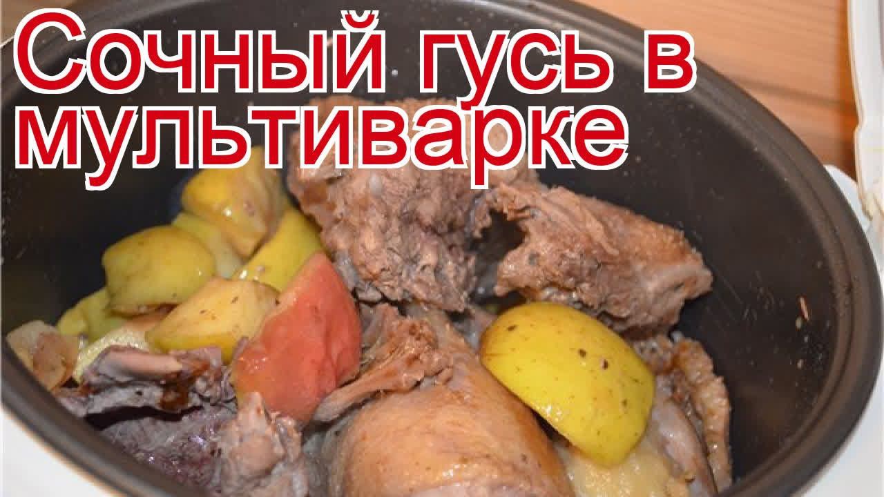Рецепты из гуся - как приготовить гуся дикого пошаговый рецепт - Сочный гусь в мультиварке