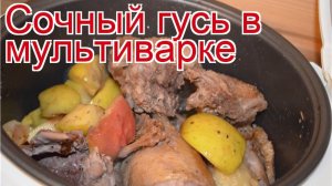 Рецепты из гуся - как приготовить гуся дикого пошаговый рецепт - Сочный гусь в мультиварке