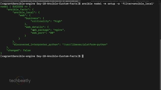 Ansible Custom Facts | #Ansible #Fullcourse #Ansibleforbeginners | techbeatly
